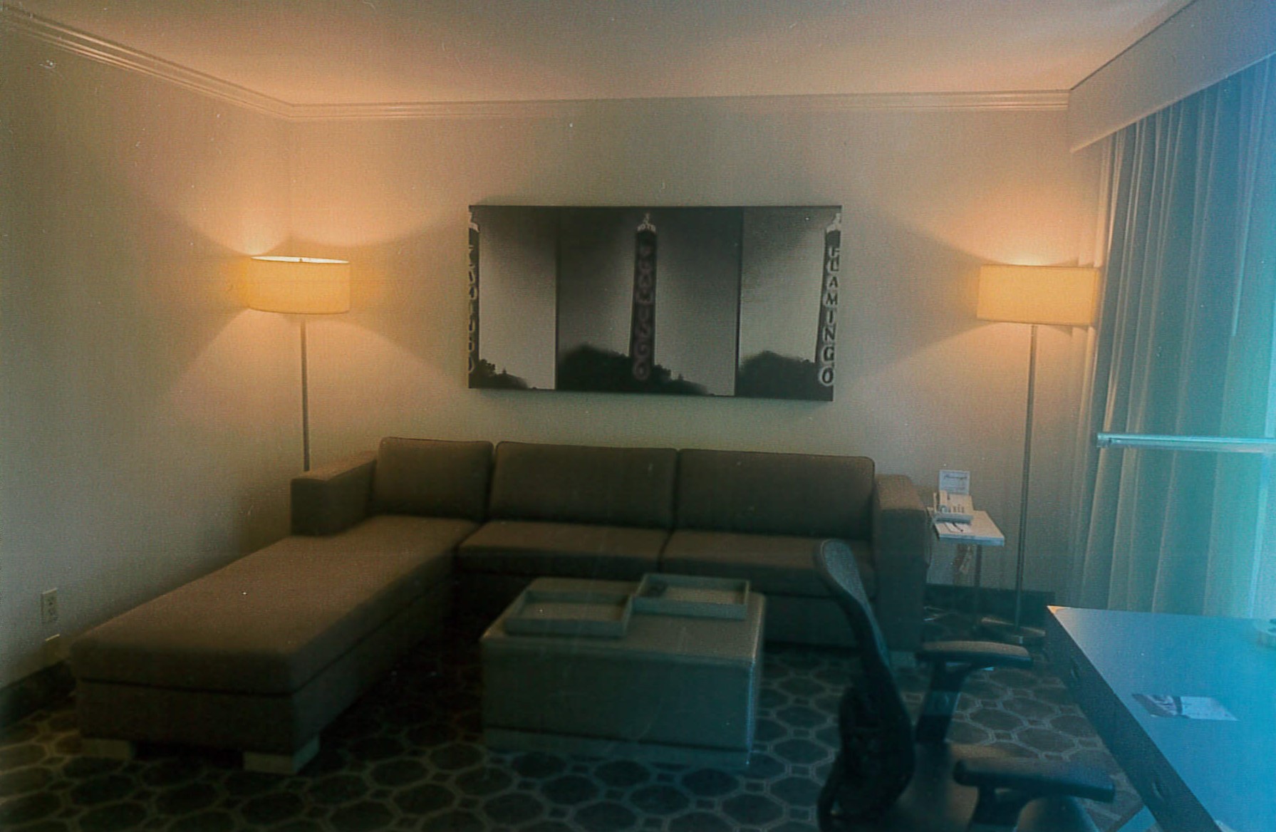 Resort room seating area